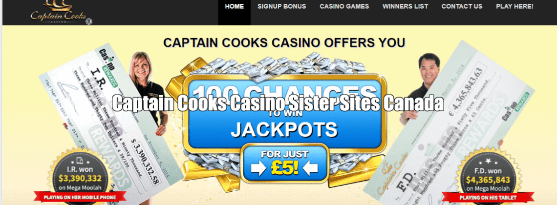 Captain Cooks Casino Sister Sites Canada